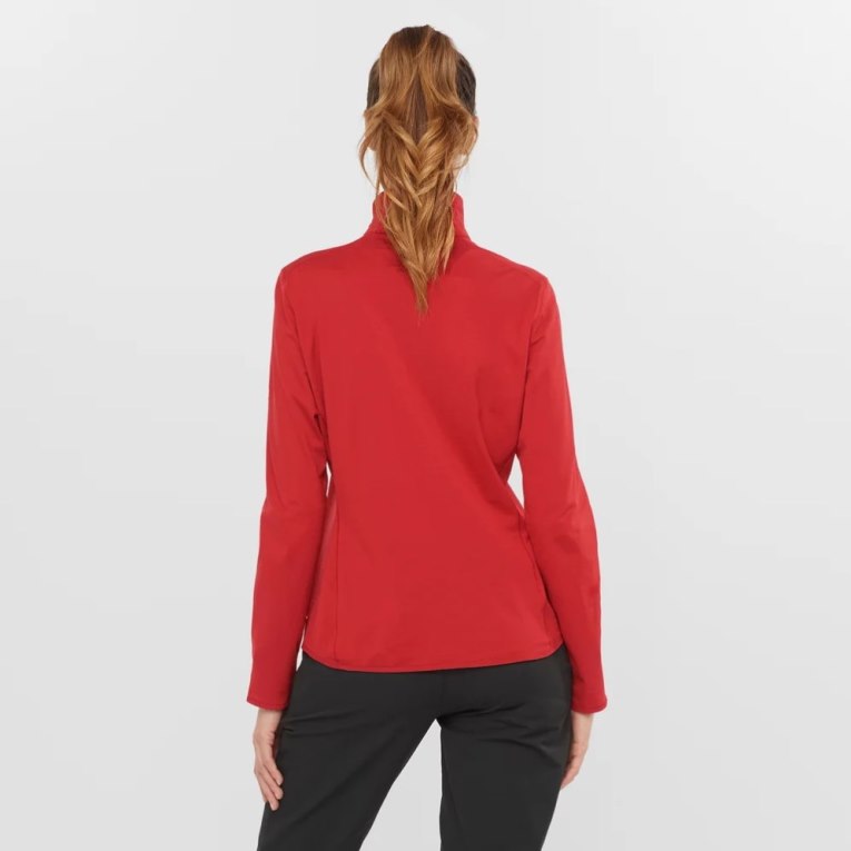 Red Salomon Essential Lightwarm Half Zip Women's Jackets | PH 87253V